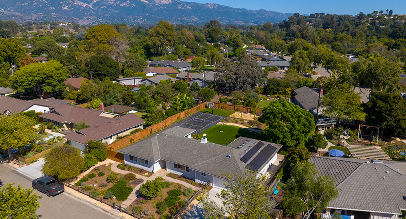 4574 Atascadero Drive Santa Barbara California Property Aerial Mountains