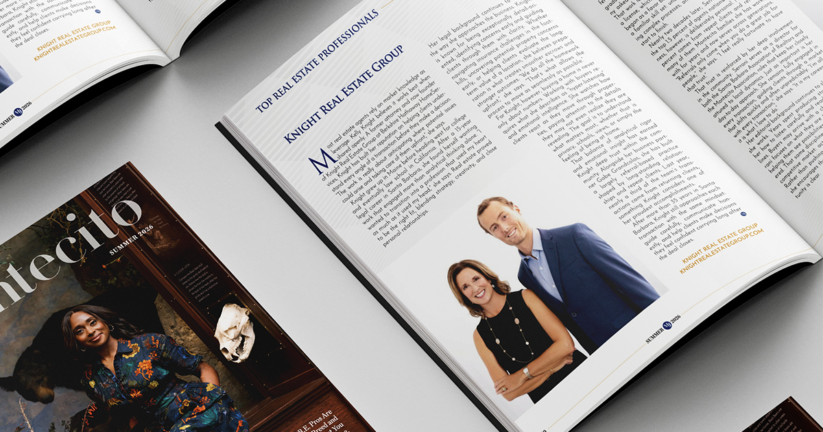 Knight Real Estate Group Named Top Real Estate Professionals by Montecito Journal Knight Real Estate Group Named Top Real Estate Professionals by Montecito Journal